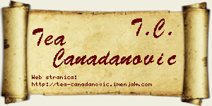 Tea Čanadanović vizit kartica